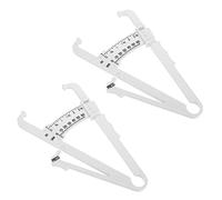 HAPINARY Calibro per Grasso Corporeo 2 Pezzi Righello Bianco Cm/pollici, Misuratore Portatile per Percentuale Grasso Addominale, Vita, Braccia e Fianchi, Strumento Compatto