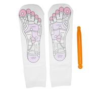 HAPINARY Calzini Per Riflessologia Con Disegno A Digitopressione E Penna Inclusa Per Massaggio Piedi Realizzati in Materiale Di Morbidi E Aderenti Set Completo Per Massaggi Riflessologici