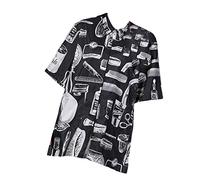 HAPINARY Camice Da Lavoro Parrucchiere Uomo e Donna Nero Con Tasca Grembiule Estetico Semplice e Pratico Per Salone Parrucchieri Abbigliamento Professionale Per Acconciatore