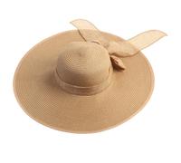 HAPINARY Cappello da Spiaggia da Donna in Paglia Tesa Larga e Design Traspirante, Leggero 80g, per Creare Un'atmosfera Estiva Durante Giardinaggio le Foto