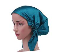 HAPINARY Cappello Di Seta Per Donne Cuffia Da Notte Liscia e Traspirante Elastica Nastri Adatta Capelli Lunghi e Acconciature Vari Unica