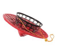 HAPINARY Cappello Samurai di Bambù Rosso per Adulti, Traspirante e Portatile, per Cosplay e Performance Sul Palco, Design Elegante e Lavorazione Fine