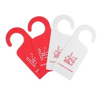 HAPINARY Cartelli Bifacciali Per Porte Hotel, 4 Pezzi in Pvc, Non Disturbare e Pulizia Stanza, Adatti Per Ambienti Alberghieri, Club e Uffici, Facile Lettura