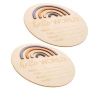 HAPINARY Cartello Annuncio Nascita Rotondo in Legno Cartello Ragazzo Ragazza Benvenuto Ragazzo Ragazza Decorazione Arcobaleno Flessibile E Durable Per Ospedale E Casa