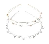 HAPINARY Cerchietto Con Strass E Perle Accessori Per Chioma Donna Elegante Cerchietti Per Donne Da Indossare in Occasioni Speciali
