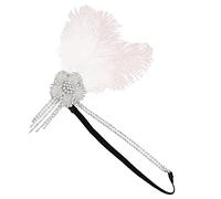 HAPINARY Cerchietto Flapper Con Piume e Frange Per Costume Anni Accessorio Elegante Per Feste e Matrimonio Headband Vintage Per Donne Per Eventi e Foto Memorabili