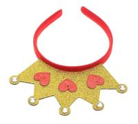 HAPINARY Cerchietto per Chioma Corona a Forma di Cuore Accessorio Leggero in Plastica e Feltro per Festa degli Innamorati Matrimonio e Feste Fascia Decorativa Comoda per Tutte le Età