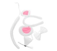 HAPINARY Cerchietto Topo Bianco in Plush Regolabile Per Costume Festa E Ballo Accessorio Orecchie Di Topo Morbido E Confortevole Per Bambini E Adulti