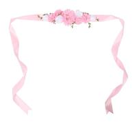 HAPINARY Cintura Decorativa Floreale in Chiffon Rosa Fascia per la Pancia della Gravidanza per Shower e Maternità Accessorio Elegante e Delicato per Festa