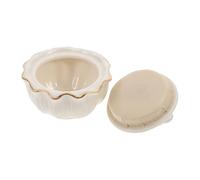 HAPINARY Ciotola Per Nail Art in Ceramica Bianca Con Coperchio Sigillato Contenitore Mini Per Smalti e Polveri Vasetto Dappen Per Manicure Professionale e Te