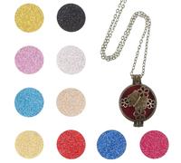 HAPINARY Collana Vintage da Donna con Diffusore di Oli Essenziali in Metallo, Design Semplice e Delicato, Include Pastiglie di Ricarica per Uso Quotidiano