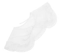 HAPINARY Colletto e Nascosto Dentro i Vestiti Bordo Arricciato Donna Finto in Chiffon Bianco Elegante per Matrimonio e Festa