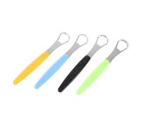 HAPINARY Confezione Da 4 Raschietti Per La Lingua in Metallo Per Adulti Rinfrescanti Per Lalito Rimozione Dellalito Cattivo Per Ligiene Orale Impugnatura Ergonomica Colore Casuale