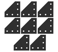 HAPINARY Connettore in Lega di Alluminio Estruso 5 Fori 8 Pezzi, Staffa Angolare Antiruggine per Profili 2020, Fissaggio Resistente per Strutture Industriali e Progetti Cnc