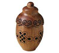 HAPINARY Contenitore in Legno Piccolo Bottiglia Cava Fai Da Te Decorazione Di Perline Di Aroma Bottiglia Di Legno Pendente Per Aromaterapia