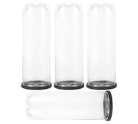 HAPINARY Contenitore per Palline Tennis 4 Pezzi Trasparente Chiusura a Vite in PVC Durevole per Uso Sportivo e Organizzazione di Palline da Tennis