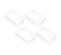 HAPINARY Contenitore per Salviette Umide Portatile in Pp Coperchio Antipolvere, Ricaricabile, Confezione da 4 Pezzi, per Bagno e Stanza