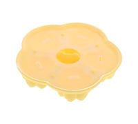 HAPINARY Contenitore Svezzamento Silicone Sicuro per Scomparti Animali Resistenti Temperature Estreme Adatto Congelare e Cuocere Con Coperchi Individuali per Conservazione Igienica Giallo