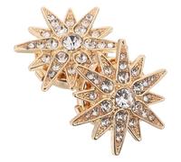 HAPINARY Copri Bottoni per Camicie in Metallo Dorato a Forma di Stella a Sei Punte con Pietre Brillanti, Eleganti e Facili da Applicare per Occasioni Formali e Casual