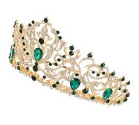 HAPINARY Corona Barocca in Metallo con Cristalli per Sposa Matrimonio e Cosplay, Tiara Elegante per Feste e Cerimonie