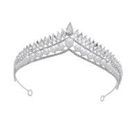 HAPINARY Coroncina Per Sposa in Lega Fascia Per Chioma A Decorazione Nuziale Strass E Perle Accessorio Elegante Per Donne E Sposi