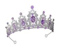 HAPINARY Cristallo Per Spose Accessori Per Chioma Per Feste Di Compleanno Tiara Da Principessa Fasce Per Chioma Per Donne E Bambine Viola