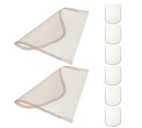 HAPINARY Cuffia per Parrucca in Rete Pizzo 8 Pezzi 6,5x5,4" Rete Traspirante Elastica Base Chiusura per Riparazione e Realizzazione Parrucche Uso Quotidiano e Spettacoli