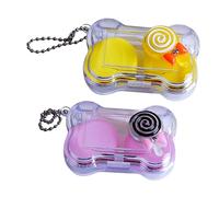 HAPINARY Custodia Per Lenti a Contatto Da Viaggio 2 Pezzi Piccolo Porta Lenti a Contatto Strumento Di Rimozione Resistente Per Donne Uso Quotidiano in Borsa e Viaggio