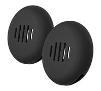 HAPINARY Custodia Porta Spugna in Silicone Traspirante, Set 2 Pezzi Nero, Supporto Compatto e Lavabile Per Spugnette Trucco Da Viaggio, Organizer Pratico Per Beauty Case Donna