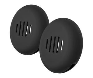 HAPINARY Custodia Porta Spugna in Silicone Traspirante, Set 2 Pezzi Nero, Supporto Compatto e Lavabile Per Spugnette Trucco Da Viaggio, Organizer Pratico Per Beauty Case Donna