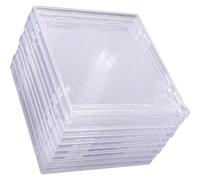 HAPINARY Custodia Trasparente Contiene 2 CD o Dvd Contemporaneamente in Acrilico per CD Doppia 9 Pezzi, Portatile e Facile da Trasportare per Archiviazione Casa