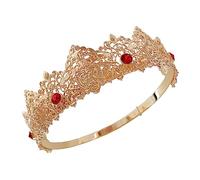 HAPINARY Decorazione Della Ballo Studentesco Dello Spettacolo Corone Per Le Donne Delicato Decoro a Fascia Da Sposa Fascia Per D'oro Rosso Di Cristallo