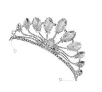 HAPINARY Di Strass Marchesa Costume Principessa Bouquet Margherita Decorazioni Sirena Decorazione Della Torta Della Fascia Da Sposa Copricapo Da Sposa Silver Lega