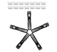 HAPINARY Dispenser Portatile Mini Cucitrice a Spinta con 5 Clip Metalliche Nere e 100 Ricariche per Spillatrice, Morsetti per Documenti Compatti e Resistenti per Ufficio e Uso Mobile