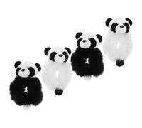 HAPINARY Elastici per Chioma Accessori Adorabili in Peluche Panda 4 Pezzi, Morbidi e Comodi da Indossare per Ragazze, per Condividere Amici