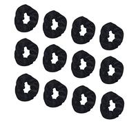 HAPINARY Elastici Per Chioma in Flanella 12 Pezzi Accessori Per Coda Di Cavallo Copricapo Da Donna Nero Elastici Colorati Per Uso Quotidiano