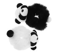 HAPINARY Elastici Per Chioma Pelosi A Forma Di Panda 2 Pezzi Fermagli Per Coda Di Cavallo in Peluche Accessori Per Chioma Per Ragazze E Giovani Donne