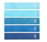 HAPINARY Fasce Elastiche per Esercizi e Allenamento 5 Pezzi Blu Sfumato per Pilates Yoga e Riscaldamento Muscolare