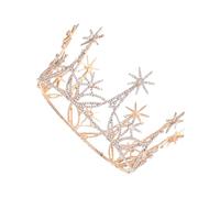 HAPINARY Fascia a Di Stelle Nuziale Compleanno Del Ballo Di Fine Anno Vestito Para Pastello Corone Da Spettacolo Per Le Donne Decorativo Corone Della Principessa Nozze Golden