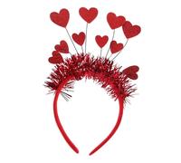 HAPINARY fascia d'amore Coperto del cuore accessori di Banca di bopper a testa di cuore Accessori per feste di copricapo della dea poliestere rosso