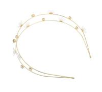 HAPINARY Fascia Floreale Per Donna Fascia Per Chioma A Doppio Con Fiori E Strass Per Festival Copricapo in Metallo Per Ragazze E Donne