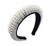 HAPINARY Fascia Larga Per Chioma Perle Artificiali Copricapo Quotidiano Alla Moda Accessorio Per Chioma Coordinato