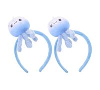 HAPINARY Fascia per Chioma a Forma di Medusa 2 Pezzi in Peluche Leggero Blu, Accessori per Costume Marino e Feste a Tema Oceano, Cerchietto Divertente e Adulti Cosplay