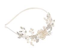 HAPINARY Fascia Per Chioma Da Sposa Fiori Fatti A Mano E Perle Copricapo Accessorio Per Chioma