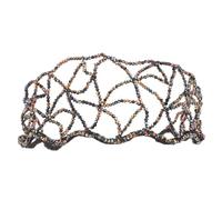 HAPINARY Fascia Per Chioma Da Sposa Perline Di Cristallo Copricapo Largo Elegante Sposa Accessori Gioielli Per Chioma