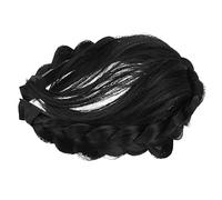 HAPINARY Fascia Per Chioma Frangia Frontale e Extension a Treccia Sintetica, Parrucca Frangia Finta Resistente Al Calore in Fibra Ad Alta Temperatura, Per Donne e Ragazze in Feste, Cosplay e Halloween