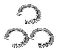 HAPINARY Fascia per Chioma Nera in Plastico Flessibile a Forma Circolare, Resistente e Anti Rottura, per Varie Occasioni e Creare Chignon