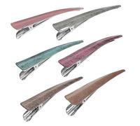 HAPINARY Fermagli Per Chioma 6 Pezzi in Acrilico Effetto Corno Di Bue, Mollette Per Coda Di Cavallo Alla Moda, Decorazioni Chioma Donne e Ragazze, Accessori Per Viaggi e Acconciature Quotidiane