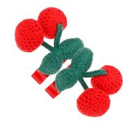 HAPINARY Fermagli Per Chioma a Uncinetto Ciliegie 2 Pezzi, Accessori Per Chioma Per Bambina, Leggeri e Antiscivolo Per Feste, Compleanni e Uso Quotidiano