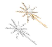 HAPINARY Fermagli Per Chioma Perle E Strass Forcine in Lega Stella Luminosa Accessori Per Chioma Eleganti Copricapi Per Ragazza